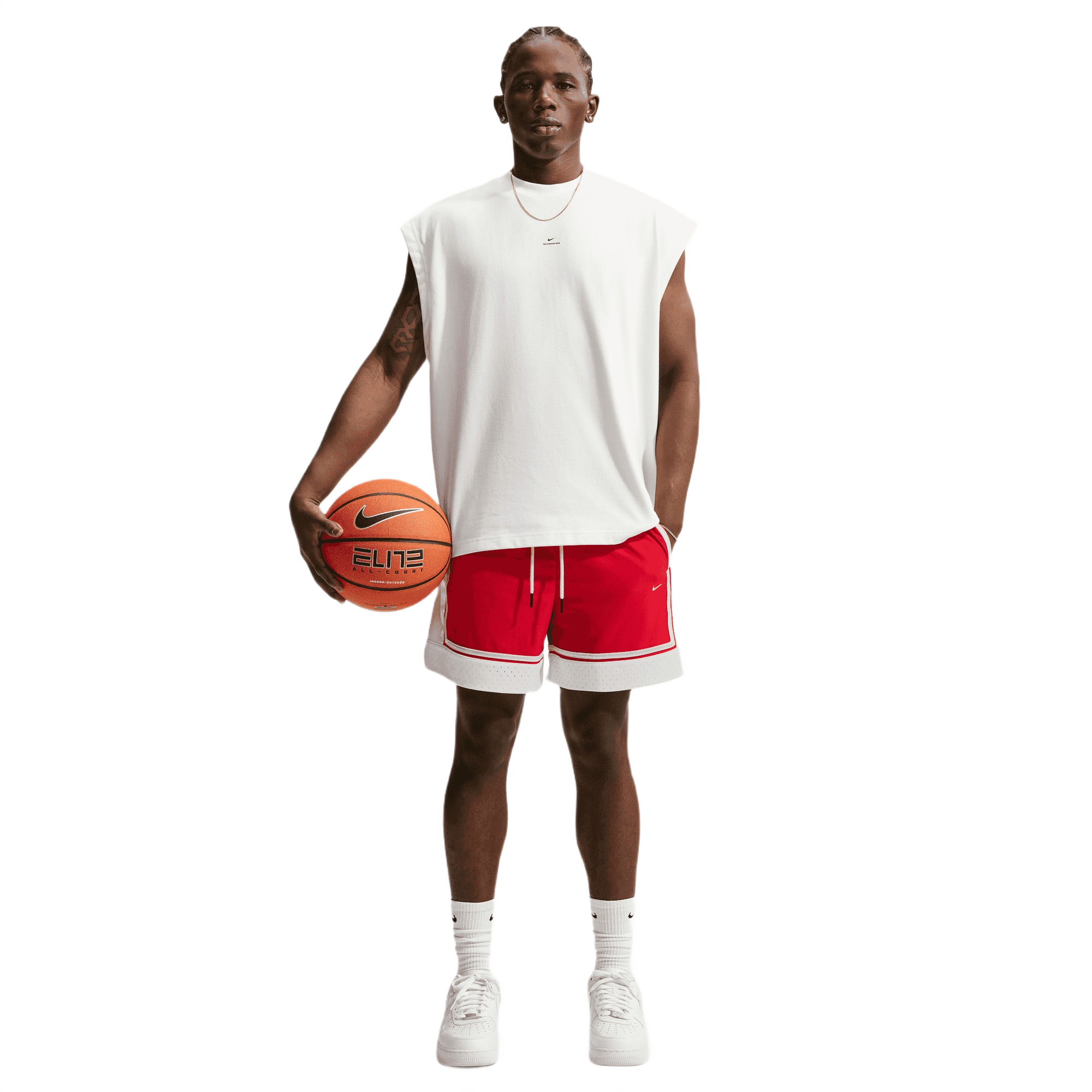 Nike Men's Standard Issue Dri-FIT 6" Basketball Shorts - Red - RED